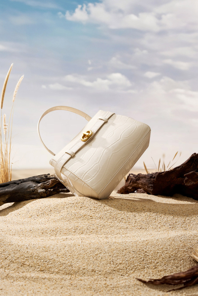 DEEPKEE original nubuck handmade full-grain genuine leather cowhide bag 鱷魚紋鎖扣小方包真皮手提斜挎包 2897 號