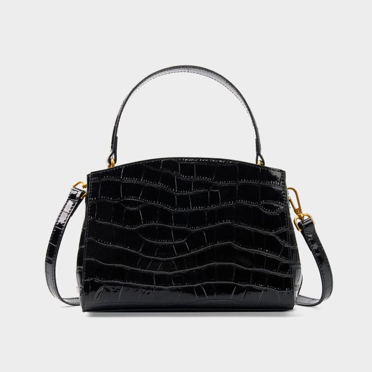 DEEPKEE original nubuck handmade full-grain genuine leather cowhide bag 鱷魚紋鎖扣小方包真皮手提斜挎包 2897 號