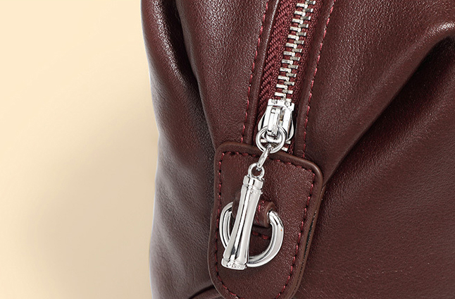 DEEPKEE original nubuck handmade full-grain genuine leather cowhide bag 高級感小眾真皮單肩波士頓枕頭包 手提斜挎包 2898 號