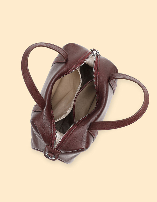 DEEPKEE original nubuck handmade full-grain genuine leather cowhide bag 高級感小眾真皮單肩波士頓枕頭包 手提斜挎包 2898 號