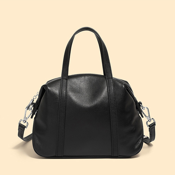 DEEPKEE original nubuck handmade full-grain genuine leather cowhide bag 高級感小眾真皮單肩波士頓枕頭包 手提斜挎包 2898 號