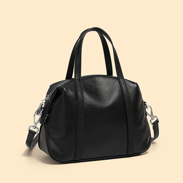 DEEPKEE original nubuck handmade full-grain genuine leather cowhide bag 高級感小眾真皮單肩波士頓枕頭包 手提斜挎包 2898 號