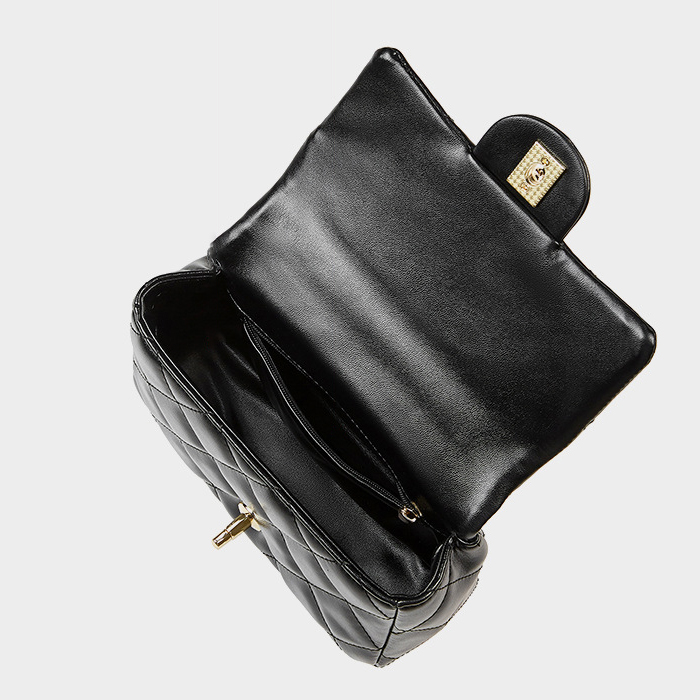 DEEPKEE original nubuck handmade full-grain genuine leather cowhide bag 鏈條菱格手提包 百搭單肩斜挎中古女包 2901 號