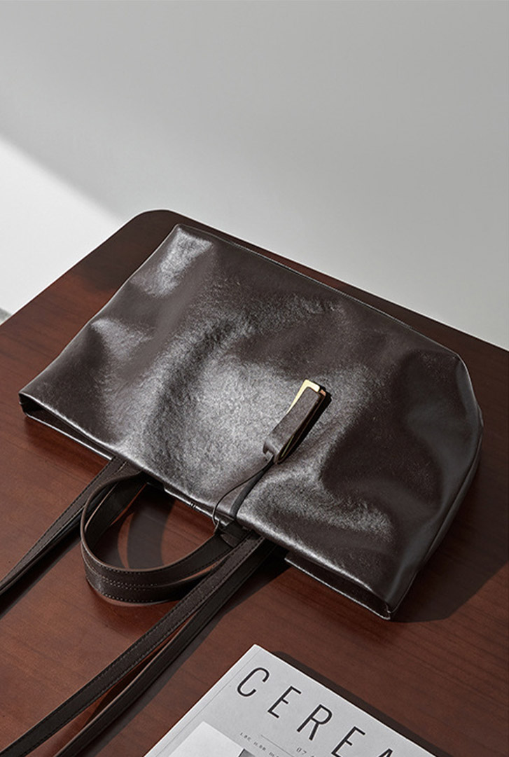 DEEPKEE original nubuck handmade full-grain genuine leather cowhide bag 牛革トートバッグ 小眾斜挎款 復古軟皮 2907 號