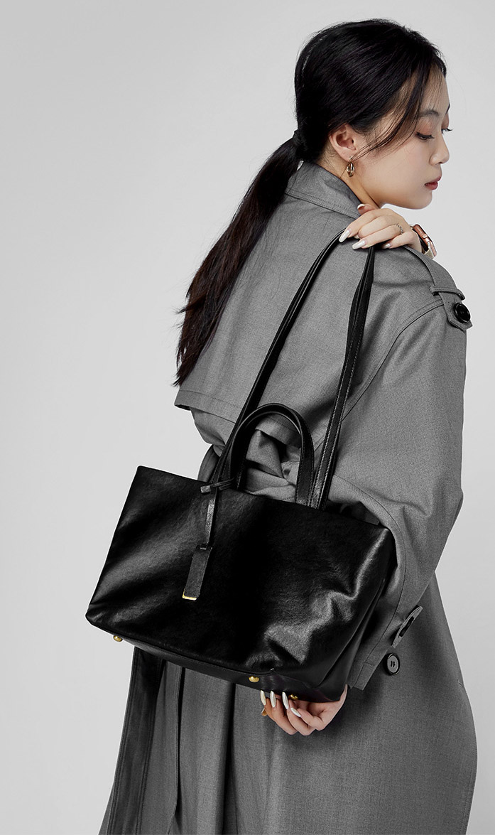 DEEPKEE original nubuck handmade full-grain genuine leather cowhide bag 牛革トートバッグ 小眾斜挎款 復古軟皮 2907 號