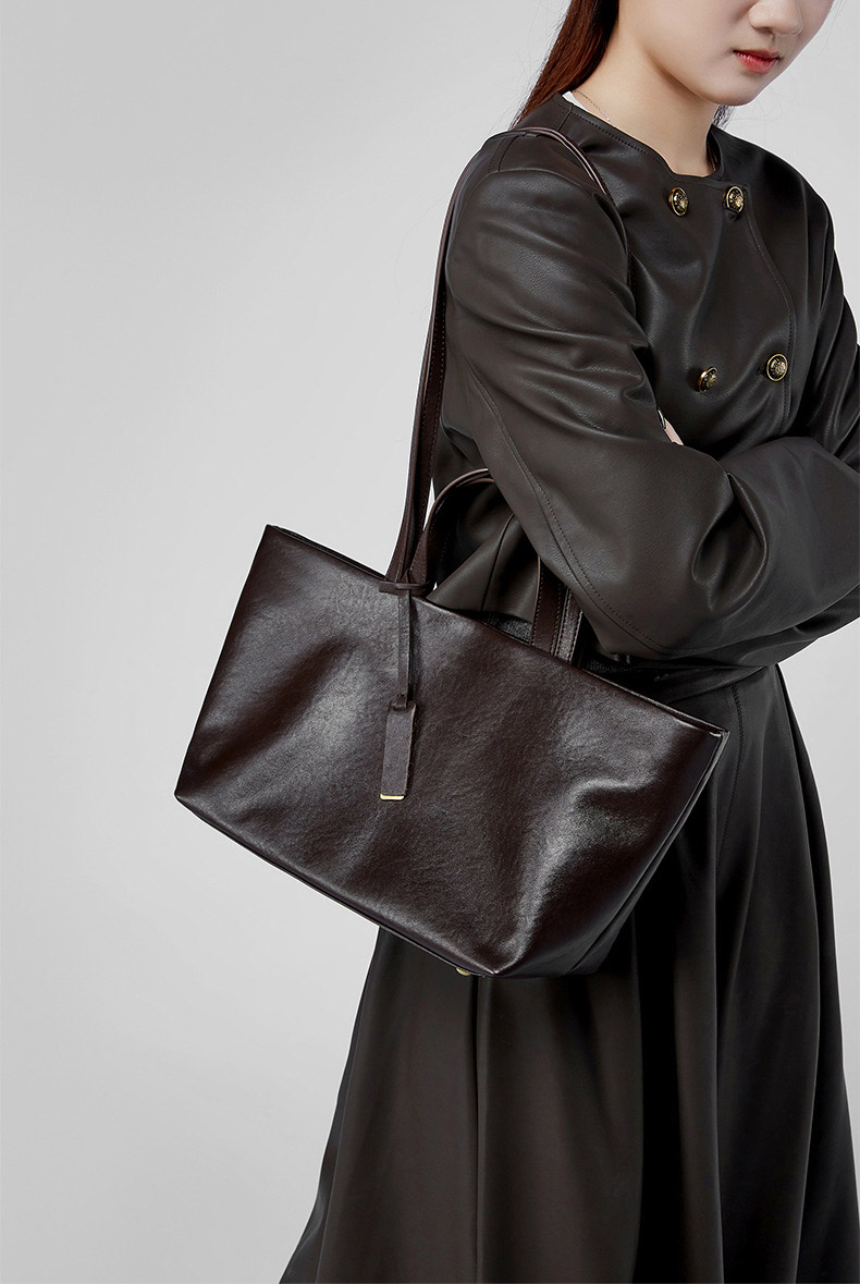 DEEPKEE original nubuck handmade full-grain genuine leather cowhide bag 牛革トートバッグ 小眾斜挎款 復古軟皮 2907 號