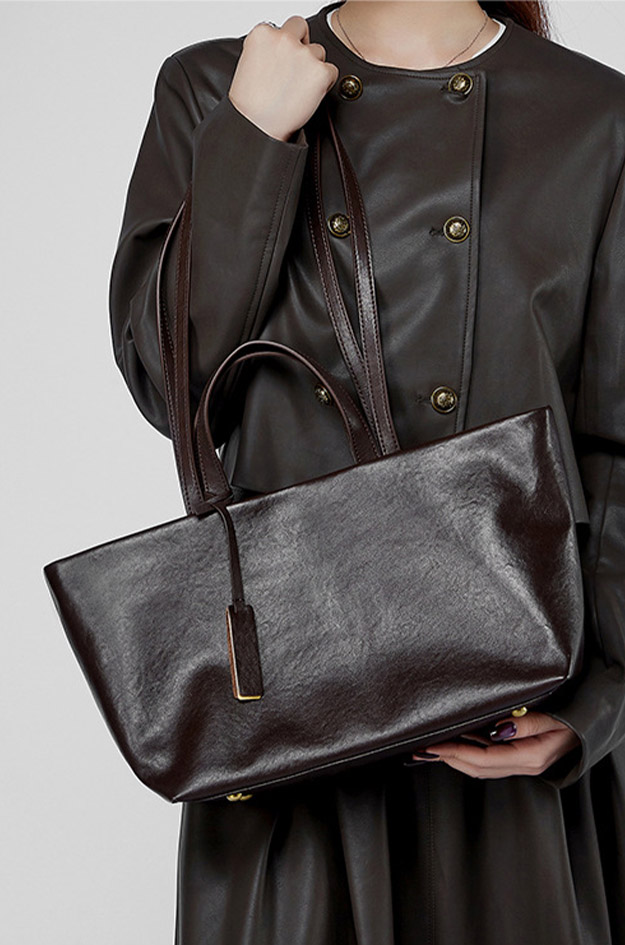 DEEPKEE original nubuck handmade full-grain genuine leather cowhide bag 牛革トートバッグ 小眾斜挎款 復古軟皮 2907 號