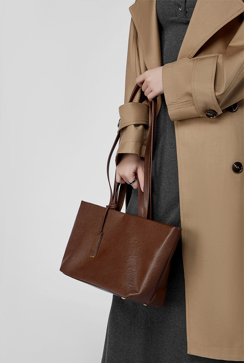 DEEPKEE original nubuck handmade full-grain genuine leather cowhide bag 牛革トートバッグ 小眾斜挎款 復古軟皮 2907 號