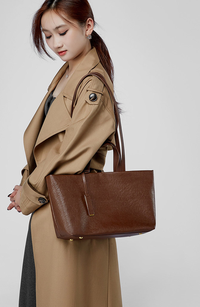 DEEPKEE original nubuck handmade full-grain genuine leather cowhide bag 牛革トートバッグ 小眾斜挎款 復古軟皮 2907 號