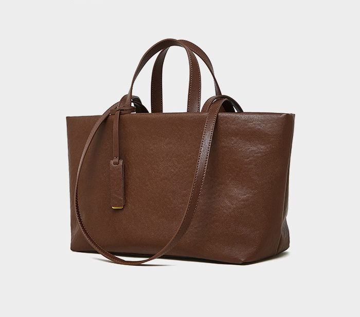 DEEPKEE original nubuck handmade full-grain genuine leather cowhide bag 牛革トートバッグ 小眾斜挎款 復古軟皮 2907 號