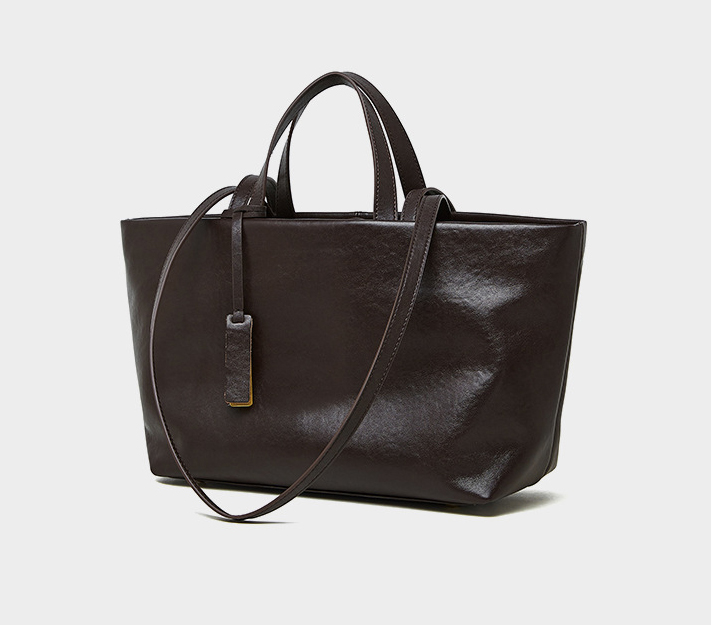 DEEPKEE original nubuck handmade full-grain genuine leather cowhide bag 牛革トートバッグ 小眾斜挎款 復古軟皮 2907 號
