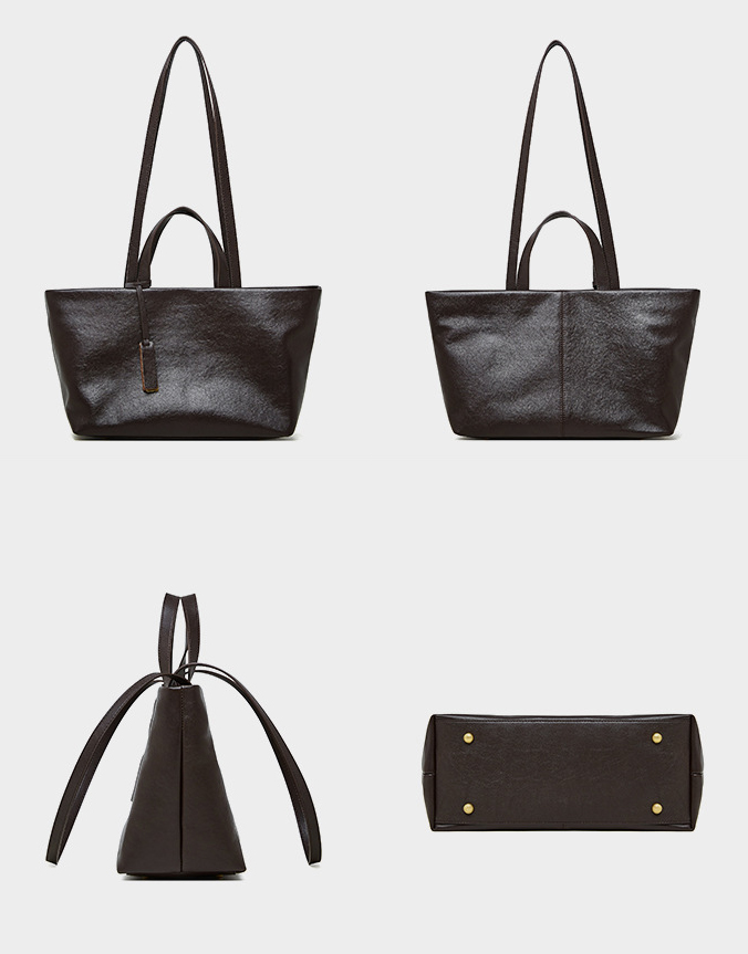 DEEPKEE original nubuck handmade full-grain genuine leather cowhide bag 牛革トートバッグ 小眾斜挎款 復古軟皮 2907 號