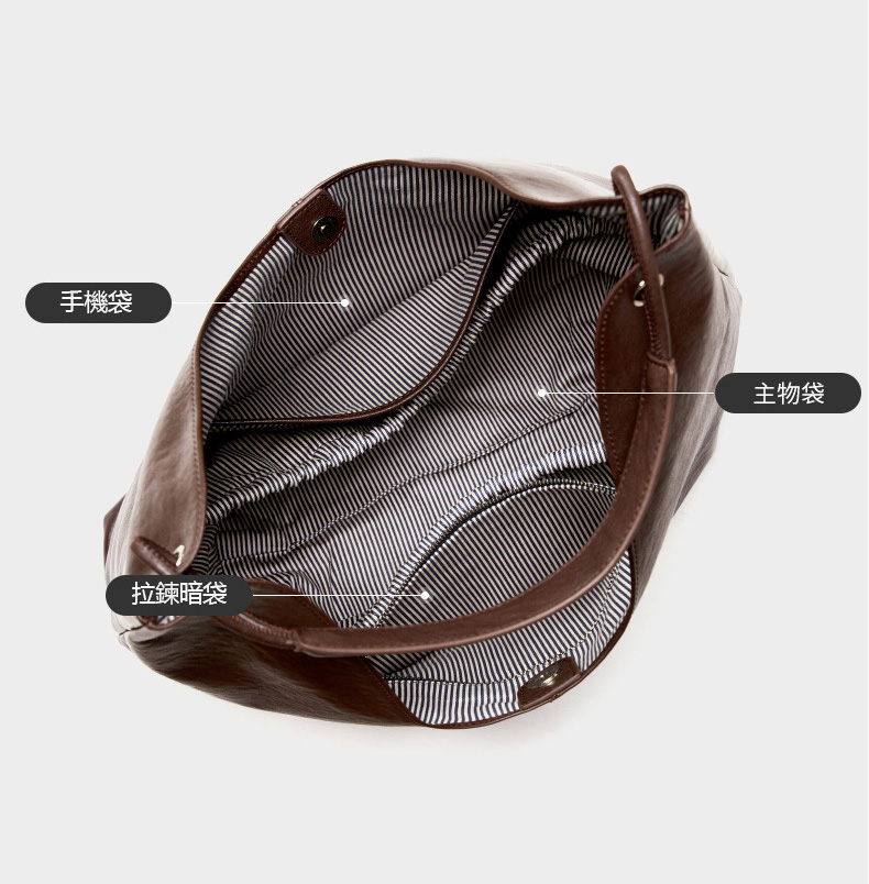 DEEPKEE original nubuck handmade full-grain genuine leather cowhide bag 植鞣頭層牛皮大容量復古托特包 2923 號