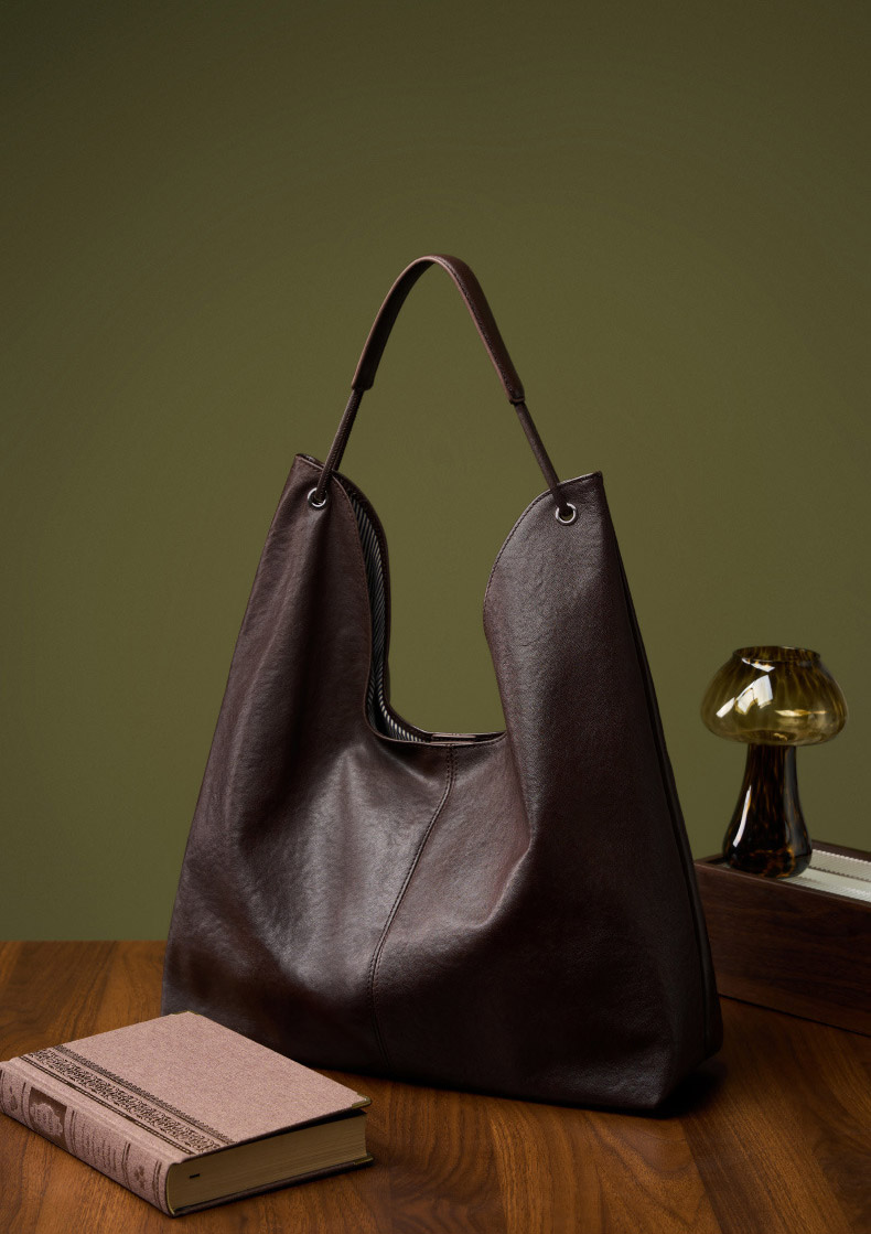 DEEPKEE original nubuck handmade full-grain genuine leather cowhide bag 植鞣頭層牛皮大容量復古托特包 2923 號