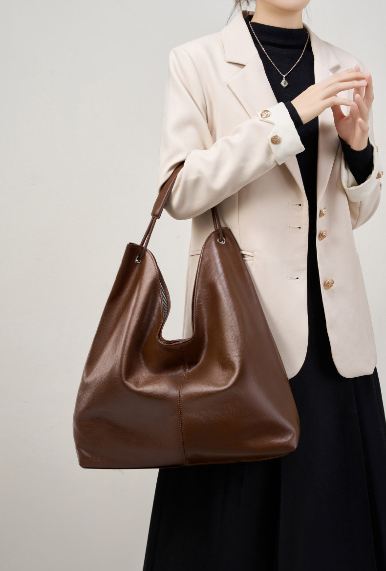 DEEPKEE original nubuck handmade full-grain genuine leather cowhide bag 植鞣頭層牛皮大容量復古托特包 2923 號