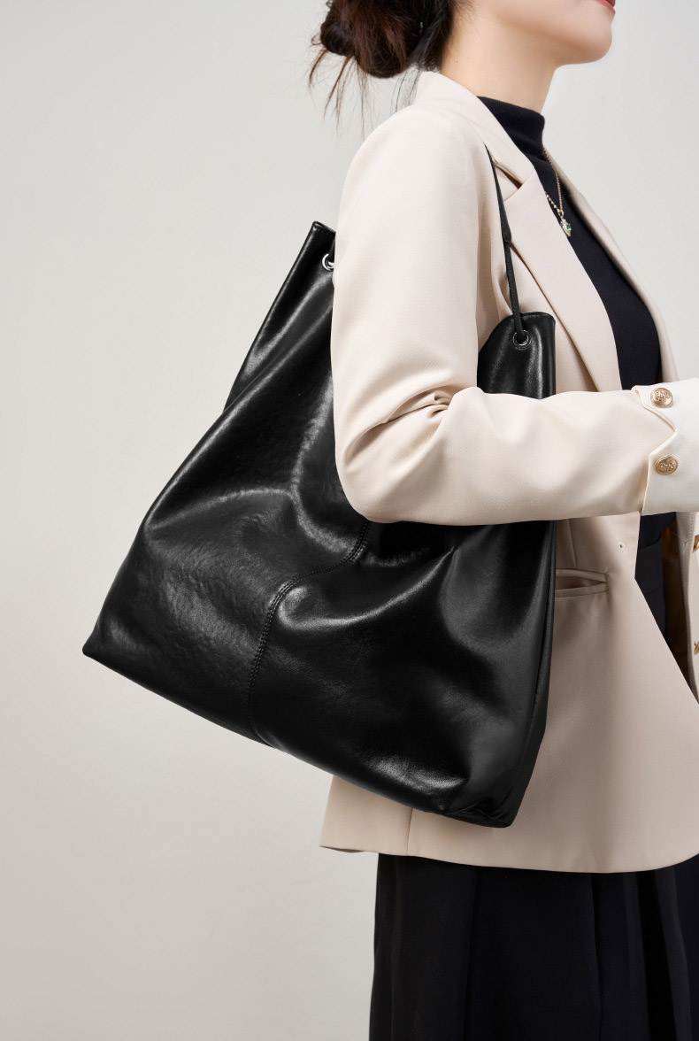 DEEPKEE original nubuck handmade full-grain genuine leather cowhide bag 植鞣頭層牛皮大容量復古托特包 2923 號