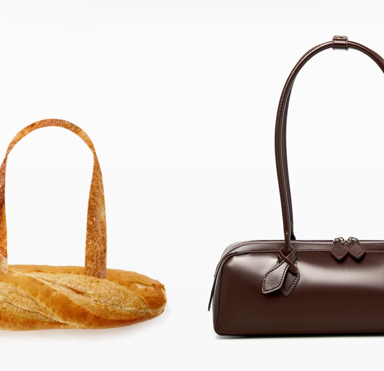 DEEPKEE original nubuck handmade full-grain genuine leather cowhide bag 小眾設計單肩大容量牛皮腋下法棍包 2928 號