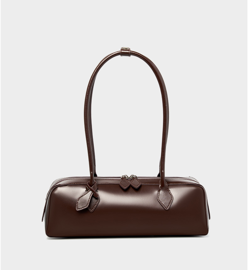 DEEPKEE original nubuck handmade full-grain genuine leather cowhide bag 小眾設計單肩大容量牛皮腋下法棍包 2928 號