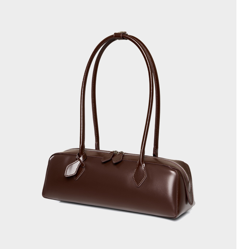 DEEPKEE original nubuck handmade full-grain genuine leather cowhide bag 小眾設計單肩大容量牛皮腋下法棍包 2928 號