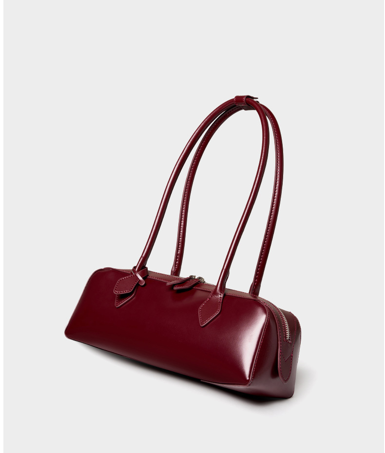 DEEPKEE original nubuck handmade full-grain genuine leather cowhide bag 小眾設計單肩大容量牛皮腋下法棍包 2928 號