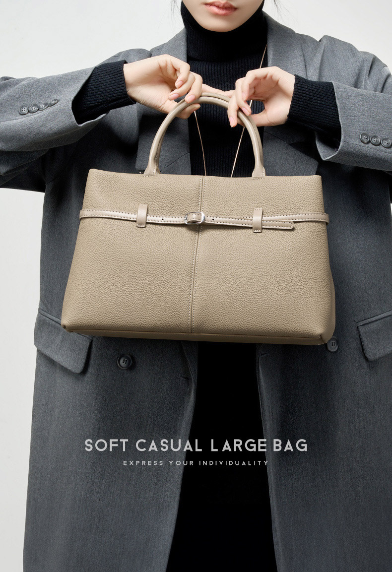 DEEPKEE original nubuck handmade full-grain genuine leather cowhide bag 大容量真皮手提包 2953 號