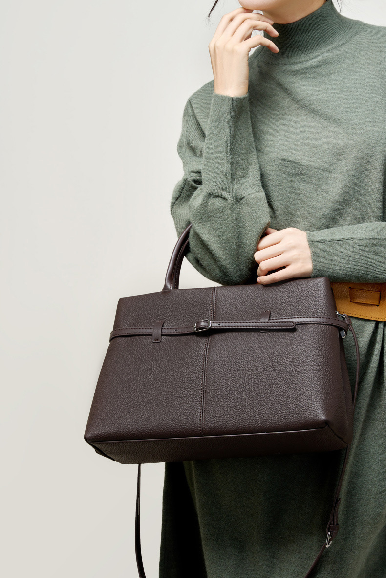 DEEPKEE original nubuck handmade full-grain genuine leather cowhide bag 大容量真皮手提包 2953 號