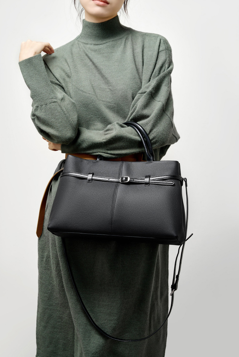 DEEPKEE original nubuck handmade full-grain genuine leather cowhide bag 大容量真皮手提包 2953 號