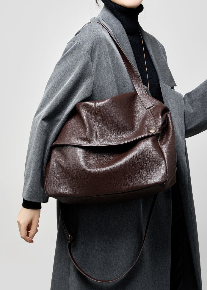 DEEPKEE original nubuck handmade full-grain genuine leather cowhide bag 真皮大包歐美風軟皮トートバッグ簡約休閒女包 2957 號
