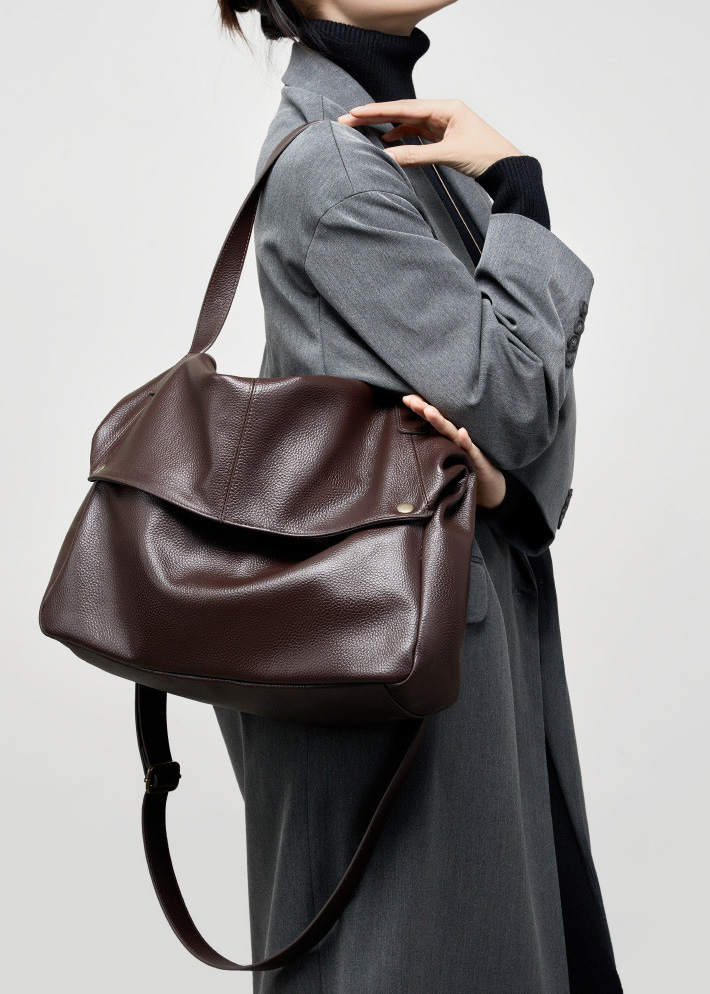 DEEPKEE original nubuck handmade full-grain genuine leather cowhide bag 真皮大包歐美風軟皮トートバッグ簡約休閒女包 2957 號