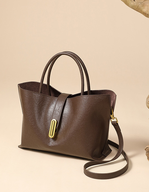 DEEPKEE original nubuck handmade full-grain genuine leather cowhide bag 頭層植鞣牛皮小眾時尚通勤手提包 女士斜挎包 2969 號