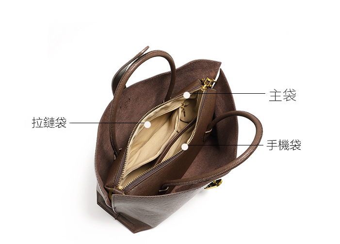 DEEPKEE original nubuck handmade full-grain genuine leather cowhide bag 頭層植鞣牛皮小眾時尚通勤手提包 女士斜挎包 2969 號