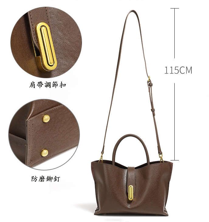 DEEPKEE original nubuck handmade full-grain genuine leather cowhide bag 頭層植鞣牛皮小眾時尚通勤手提包 女士斜挎包 2969 號