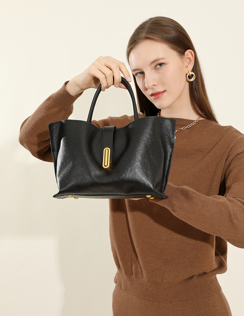 DEEPKEE original nubuck handmade full-grain genuine leather cowhide bag 頭層植鞣牛皮小眾時尚通勤手提包 女士斜挎包 2969 號