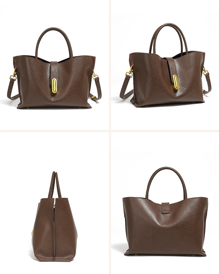 DEEPKEE original nubuck handmade full-grain genuine leather cowhide bag 頭層植鞣牛皮小眾時尚通勤手提包 女士斜挎包 2969 號