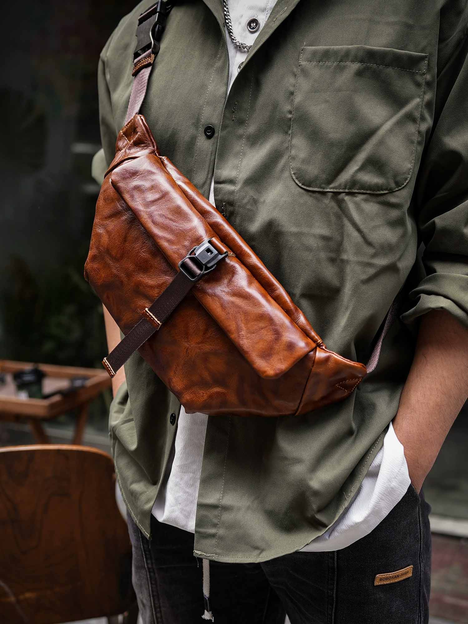 香港狄記皮具 狄記 原創真皮手工 ins郵差包 ins風格包包 頭層牛皮包包 皮革 原創手工真皮 皮件 DEEPKEE 復古真皮手工包