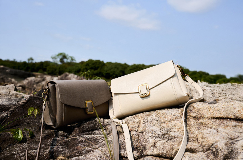 DEEPKEE original nubuck handmade full-grain genuine leather cowhide bag 美拉德手提真皮女包 小眾高級感單肩斜挎包 3037 號