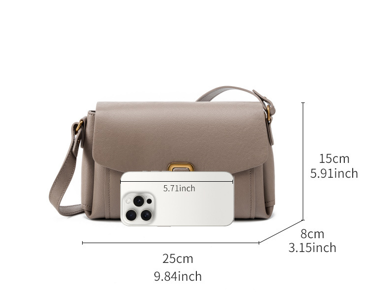 DEEPKEE original nubuck handmade full-grain genuine leather cowhide bag 美拉德手提真皮女包 小眾高級感單肩斜挎包 3037 號