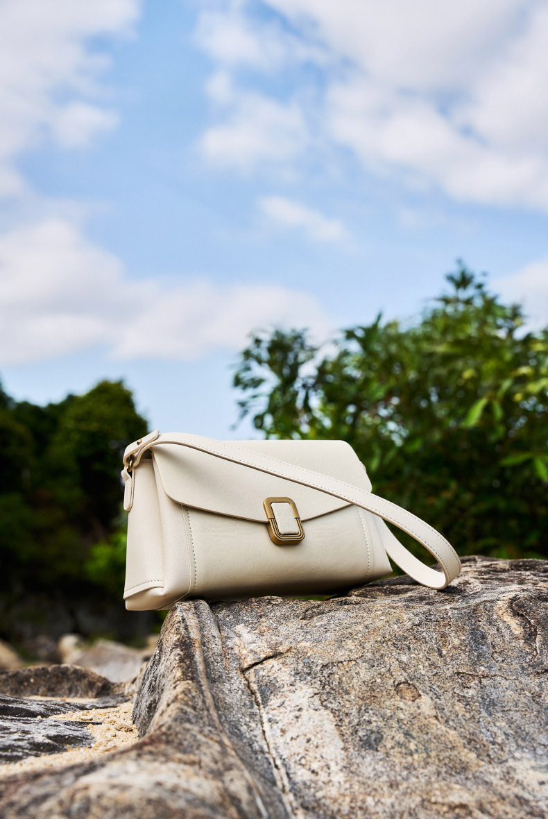 DEEPKEE original nubuck handmade full-grain genuine leather cowhide bag 美拉德手提真皮女包 小眾高級感單肩斜挎包 3037 號