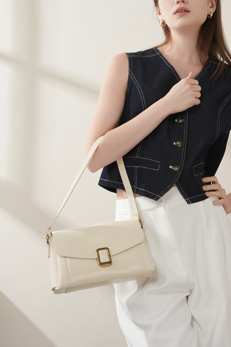 DEEPKEE original nubuck handmade full-grain genuine leather cowhide bag 美拉德手提真皮女包 小眾高級感單肩斜挎包 3037 號