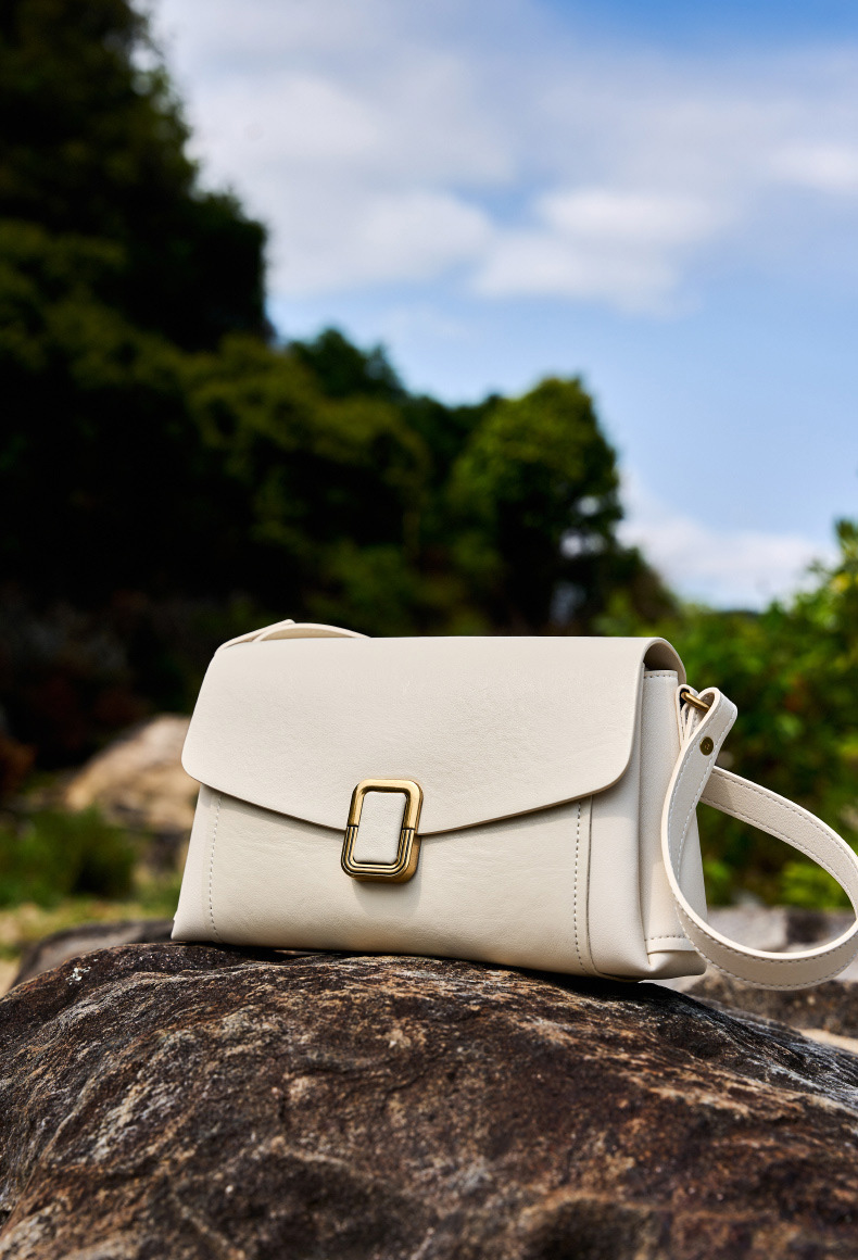 DEEPKEE original nubuck handmade full-grain genuine leather cowhide bag 美拉德手提真皮女包 小眾高級感單肩斜挎包 3037 號