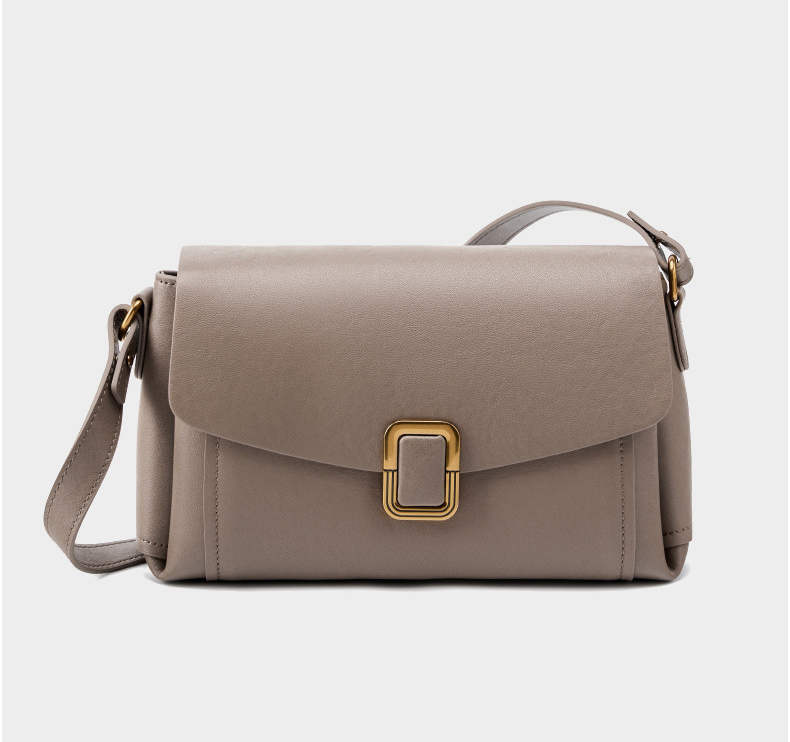 DEEPKEE original nubuck handmade full-grain genuine leather cowhide bag 美拉德手提真皮女包 小眾高級感單肩斜挎包 3037 號