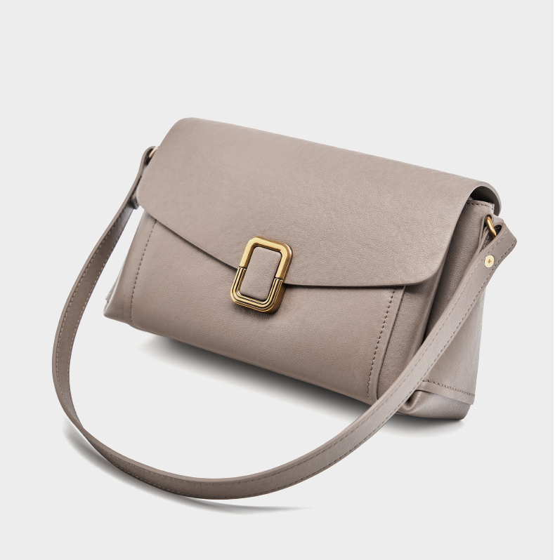 DEEPKEE original nubuck handmade full-grain genuine leather cowhide bag 美拉德手提真皮女包 小眾高級感單肩斜挎包 3037 號