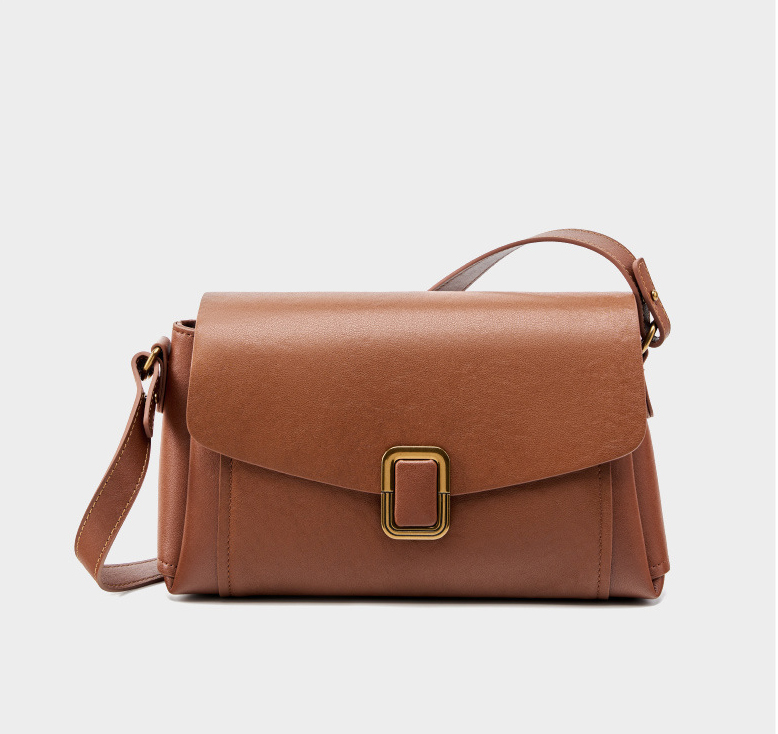 DEEPKEE original nubuck handmade full-grain genuine leather cowhide bag 美拉德手提真皮女包 小眾高級感單肩斜挎包 3037 號