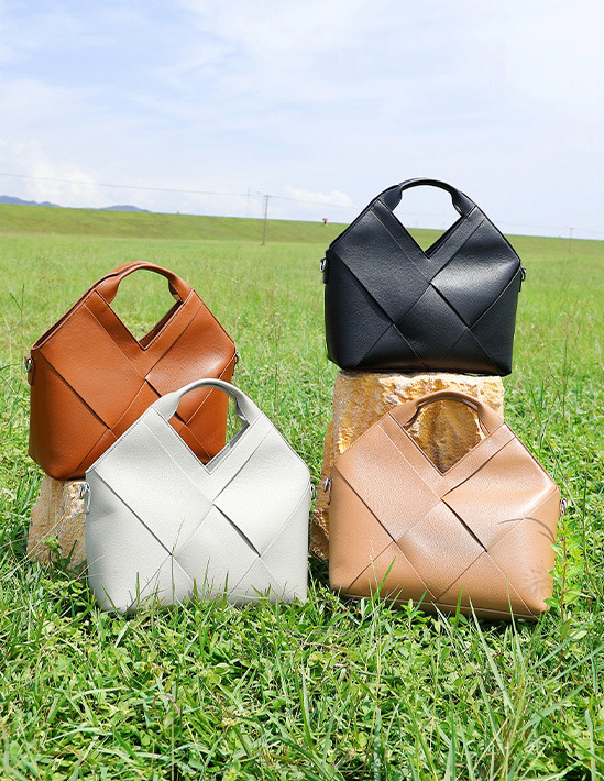 DEEPKEE original nubuck handmade full-grain genuine leather cowhide bag 頭層真皮編織包軟皮手提斜挎包 3112 號