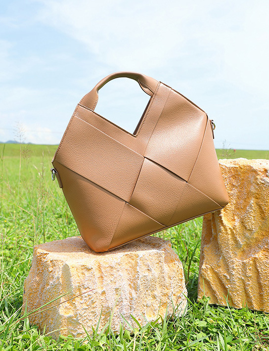 DEEPKEE original nubuck handmade full-grain genuine leather cowhide bag 頭層真皮編織包軟皮手提斜挎包 3112 號