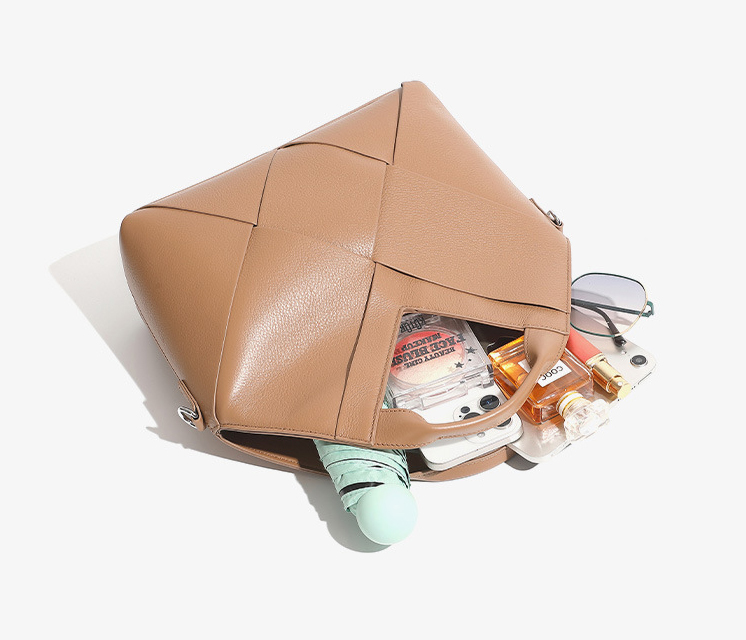 DEEPKEE original nubuck handmade full-grain genuine leather cowhide bag 頭層真皮編織包軟皮手提斜挎包 3112 號