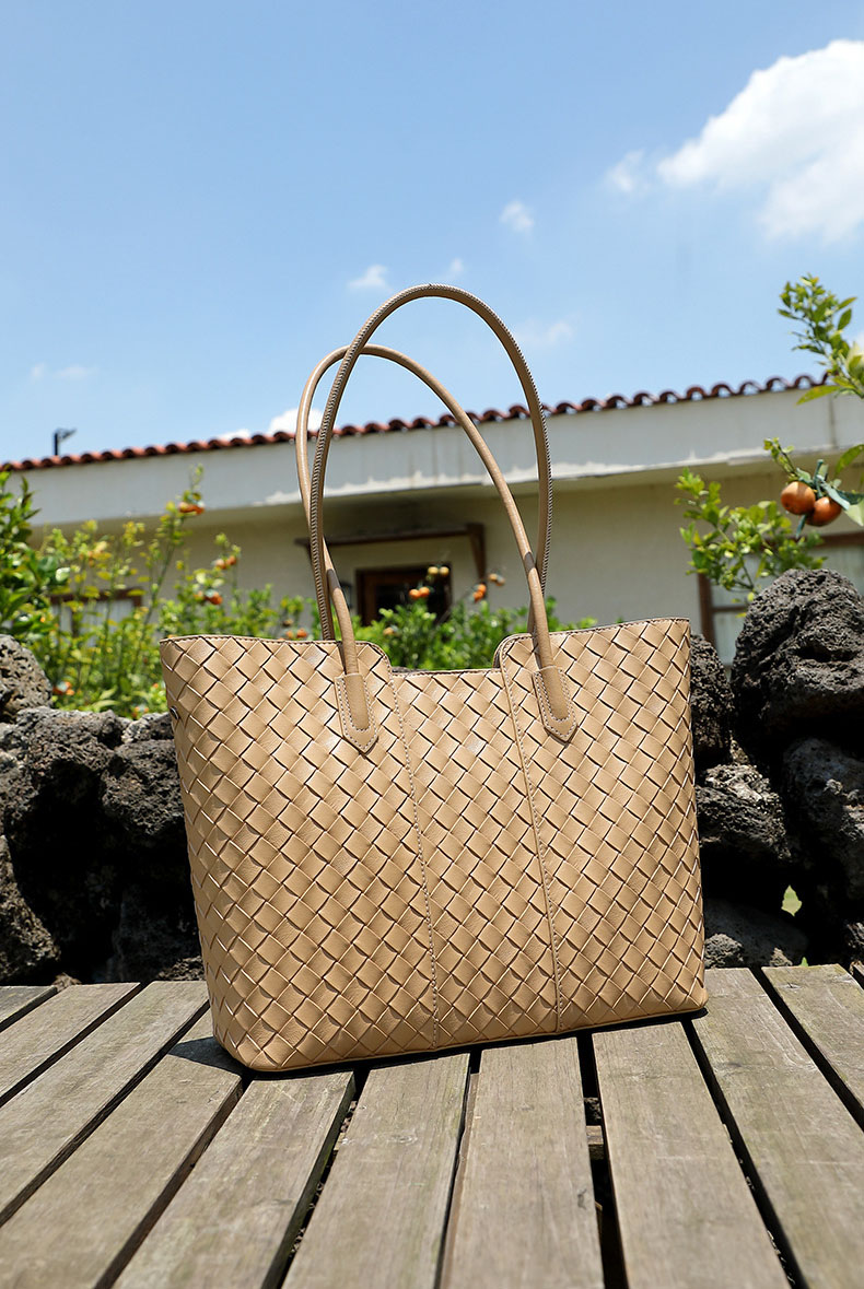 DEEPKEE original nubuck handmade full-grain genuine leather cowhide bag 真皮編織包 3152號