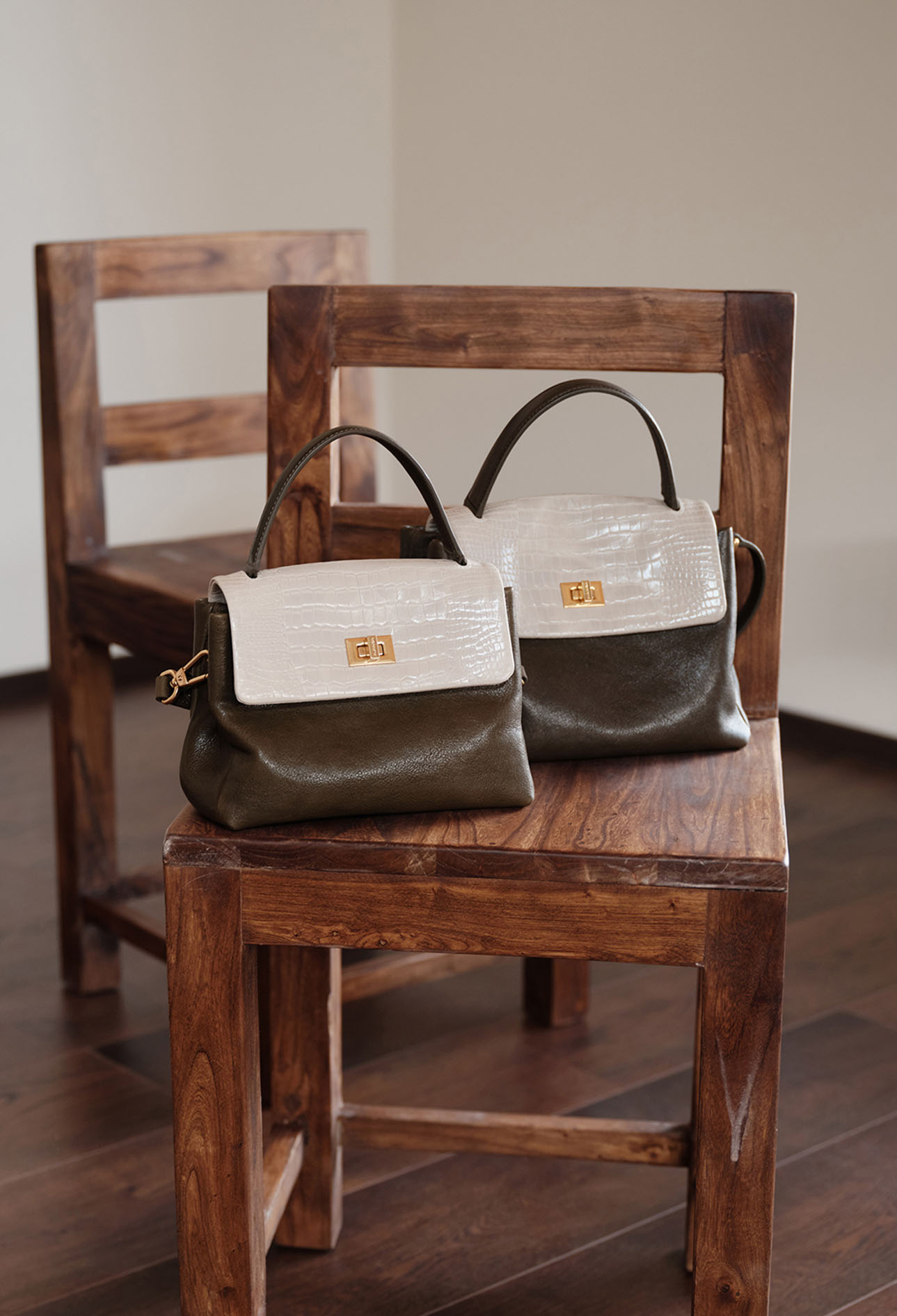 DEEPKEE original nubuck handmade full-grain genuine leather cowhide bag 頭層植鞣牛皮拼色手提包 3158 號