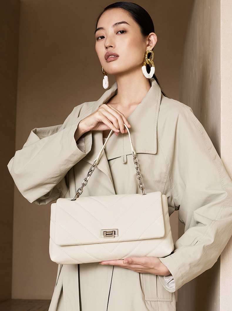 DEEPKEE original nubuck handmade full-grain genuine leather cowhide bag シャネル真皮單肩包斜挎包女包 3169 號