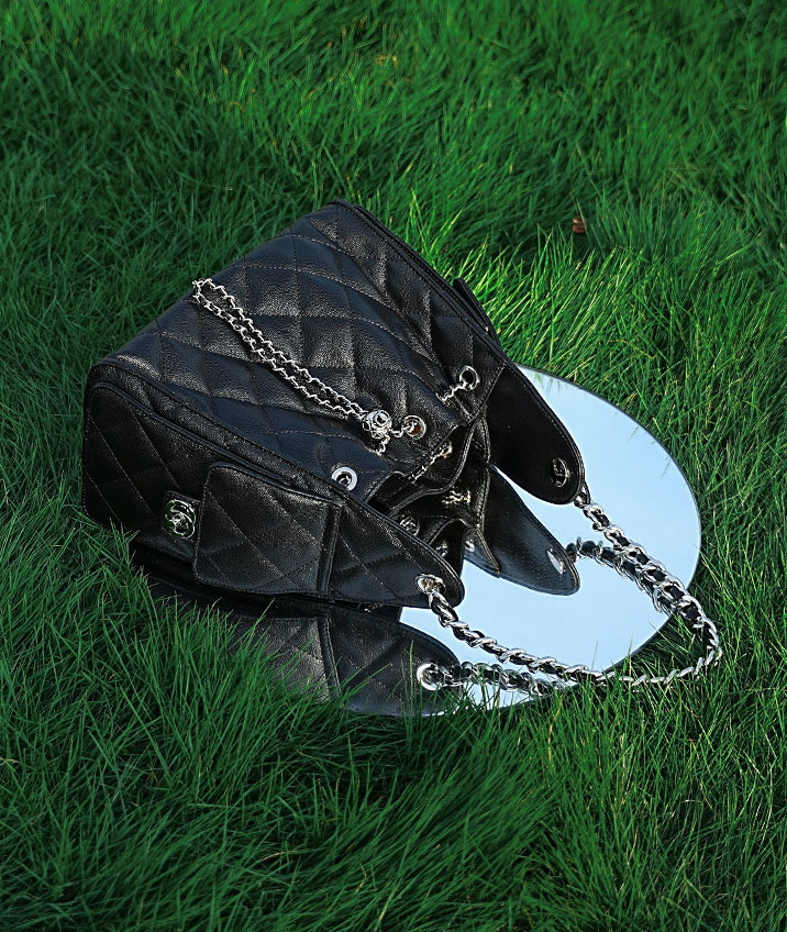 DEEPKEE original nubuck handmade full-grain genuine leather cowhide bag 菱格真皮單肩腋下流浪水桶抽繩包 3173 號